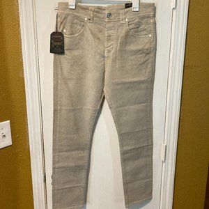 RAER RARE women's sz 30 dirt distress skull emblem stretch DHARLA 5 pocket jeans